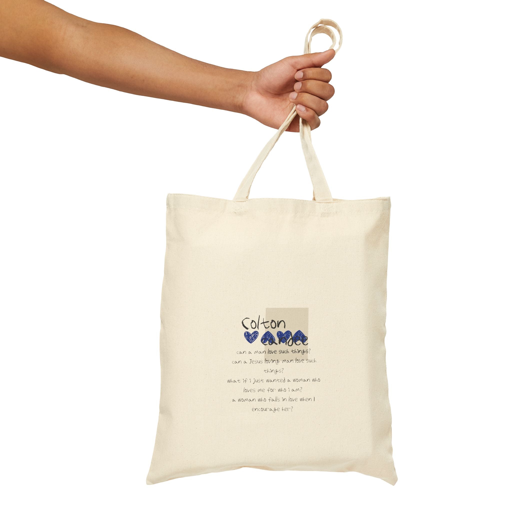 I Love Jesus Canvas Tote Bag — Christian Faith Tote